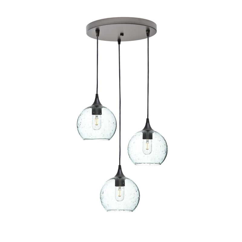 767 3 Pendant Cascade Chandelier — Antique Bronze - Custom / Lunar / Eco Clear