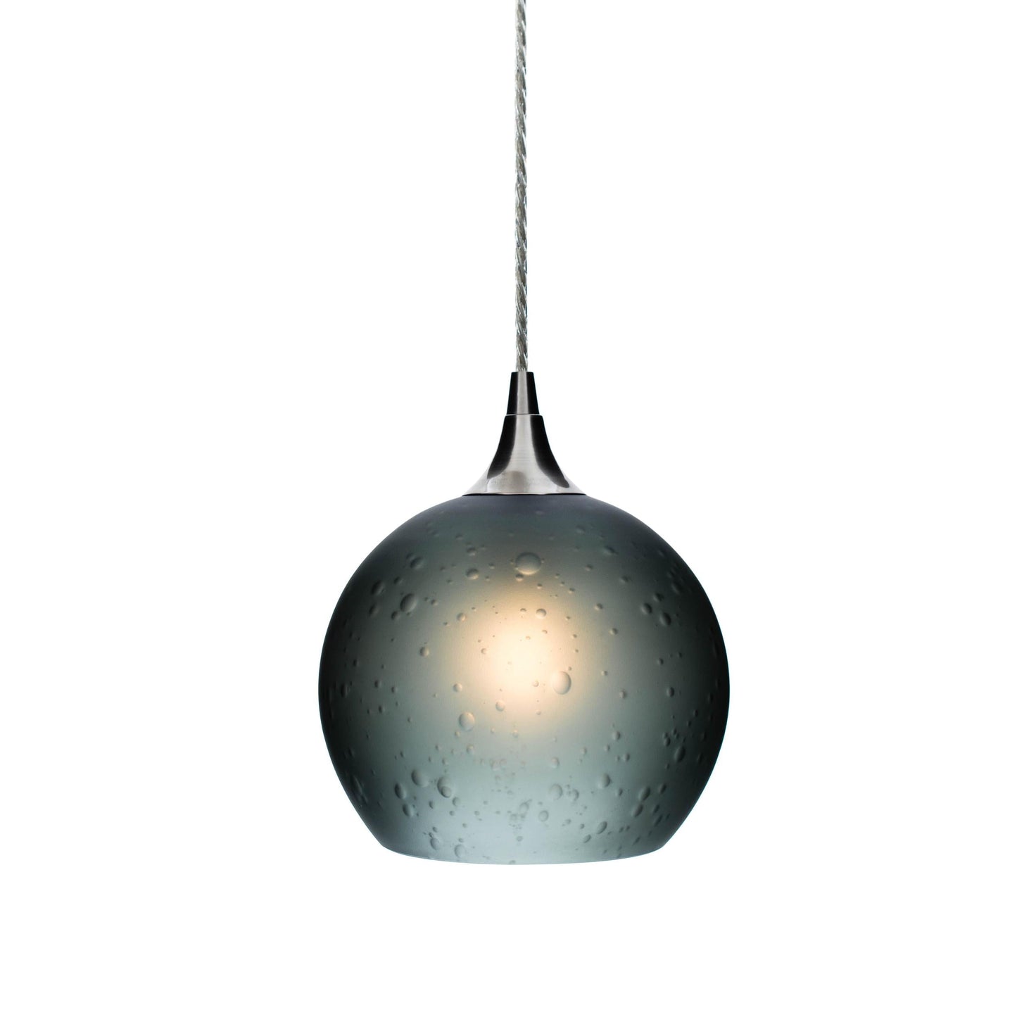 Bicycle Glass Co. 767 Celestial Single Pendant Light in Slate Gray