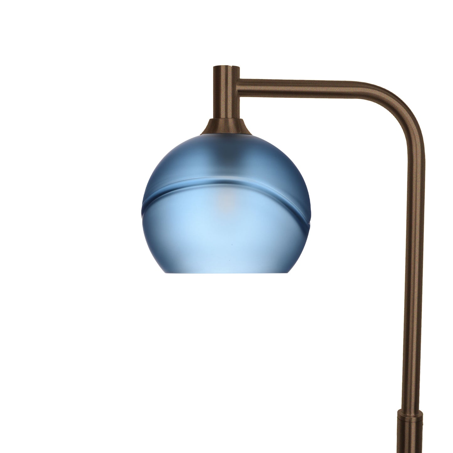767 Glacial: Floor Lamp-Glass-Bicycle Glass Co - Hotshop-Steel Blue-Antique Bronze-Bicycle Glass Co