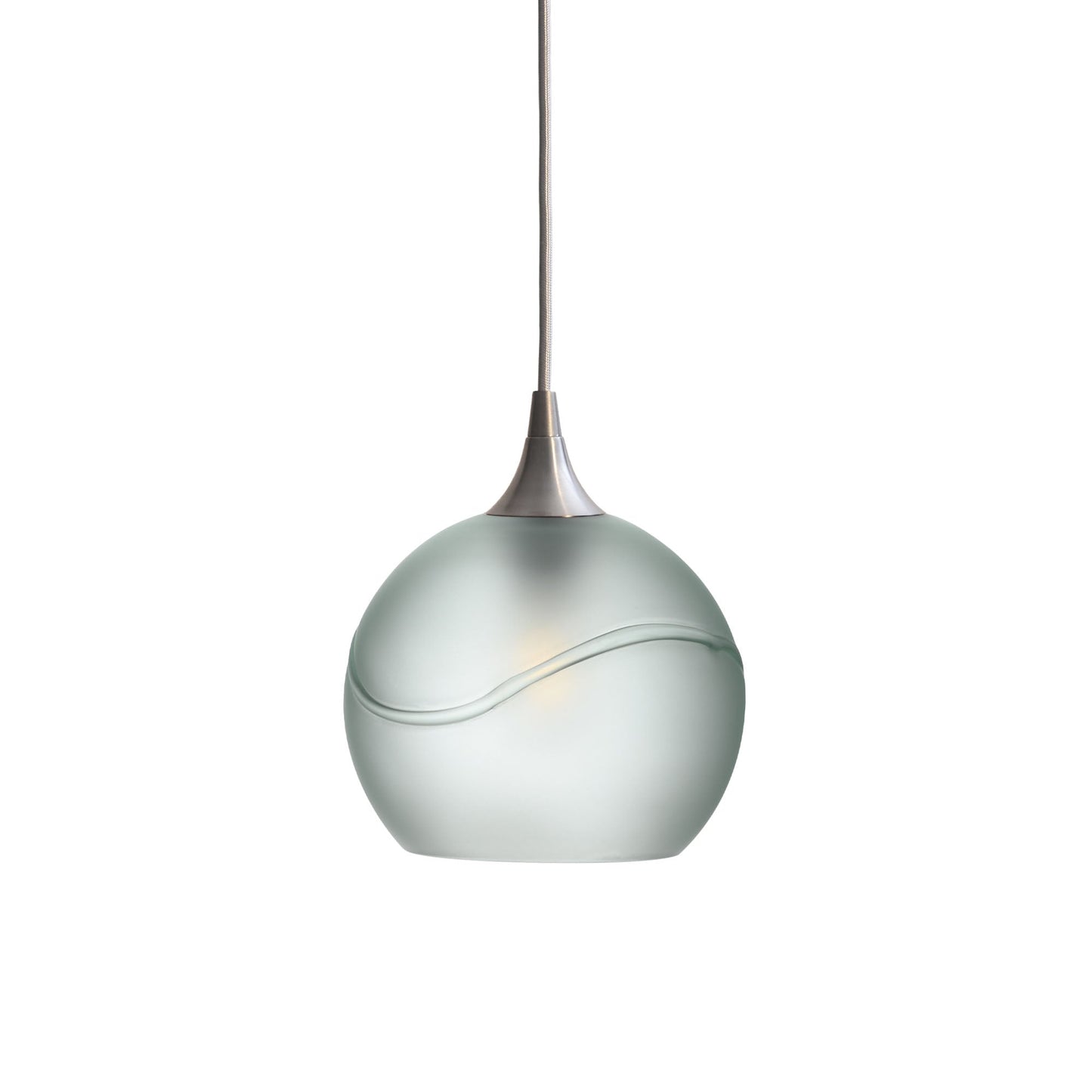 767 Glacial: Single Pendant Light-Pendant Lighting-Bicycle Glass Co - Hotshop-Steel Blue-Antique Bronze-Bicycle Glass Co