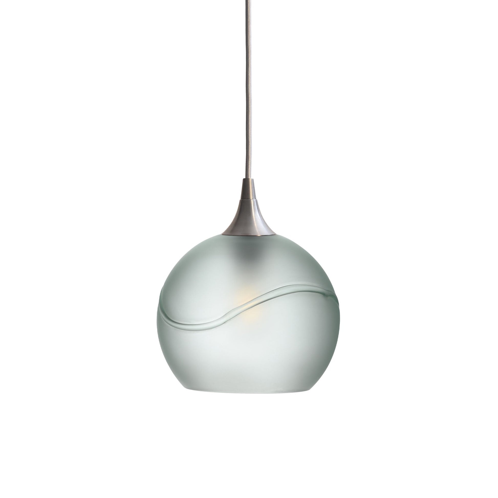 767 Glacial: Single Pendant Light-Pendant Lighting-Bicycle Glass Co - Hotshop-Steel Blue-Antique Bronze-Bicycle Glass Co