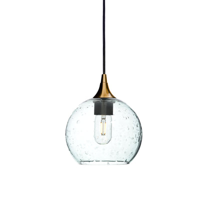 767 Lunar: Single Pendant Light-Pendant Lighting-Bicycle Glass Co - Hotshop-Eco Clear-Polished Brass-Bicycle Glass Co