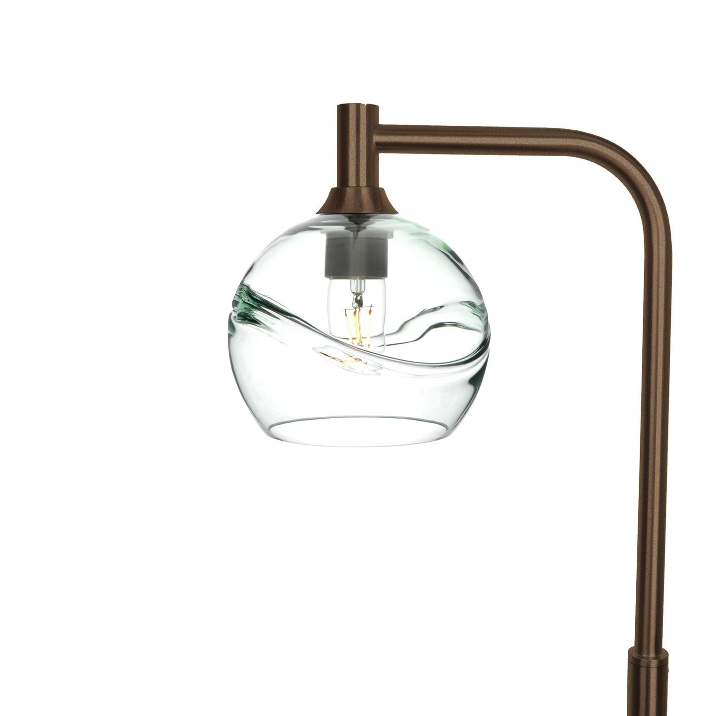 767 Swell: Floor Lamp-Glass-Bicycle Glass Co - Hotshop-Eco Clear-Antique Bronze-Bicycle Glass Co