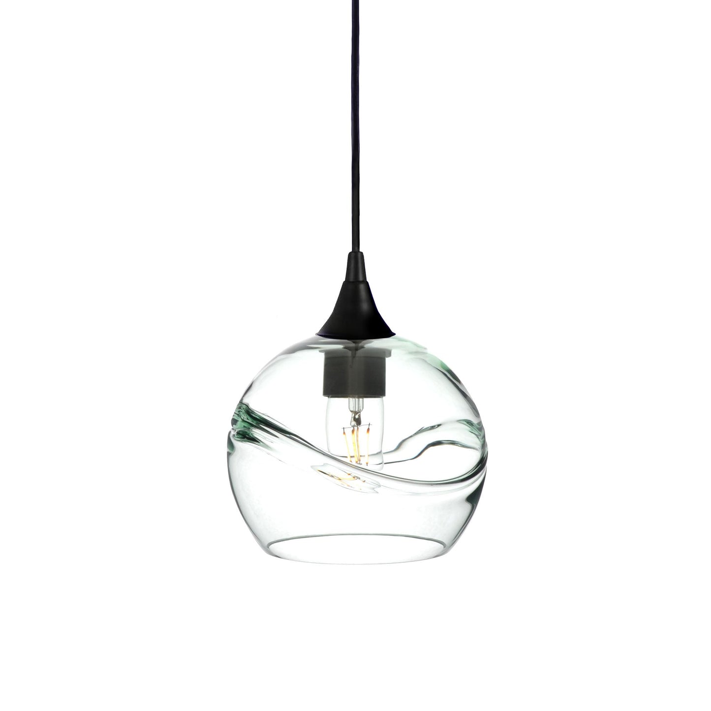 767 Swell: Single Pendant Light-Glass-Bicycle Glass Co - Hotshop-Steel Blue-Bicycle Glass Co