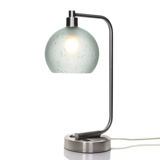 767 Table Lamp-Glass-Bicycle Glass Co - Hardware-Celestial-Eco Clear-Brushed Nickel-Bicycle Glass Co