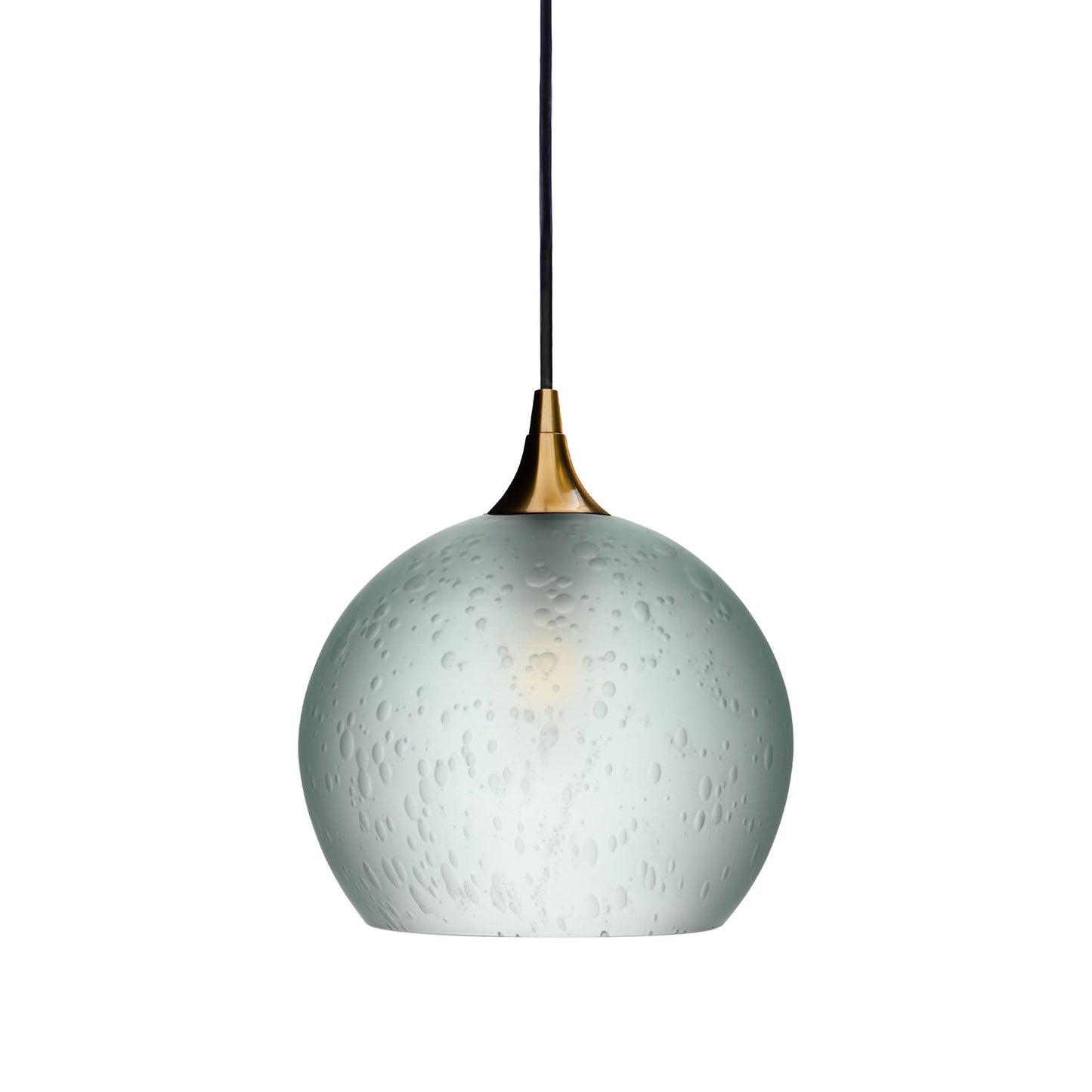 768 Celestial: Single Pendant Light-Glass-Bicycle Glass Co - Hotshop-Eco Clear-Polished Brass-Bicycle Glass Co