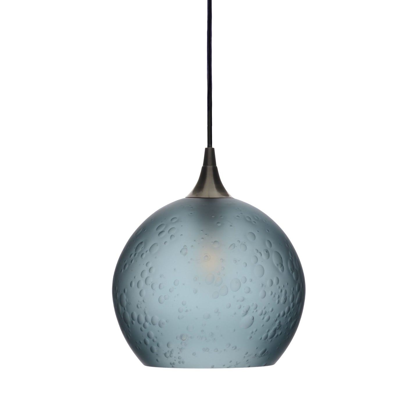 768 Celestial: Single Pendant Light-Glass-Bicycle Glass Co - Hotshop-Slate Gray-Antique Bronze-Bicycle Glass Co