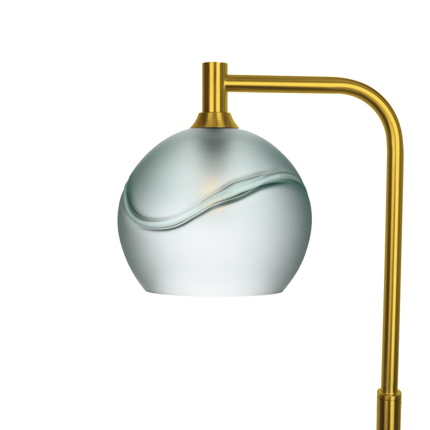 768 Glacial: Floor Lamp-Glass-Bicycle Glass Co - Hotshop-Eco Clear-Polished Brass-Bicycle Glass Co