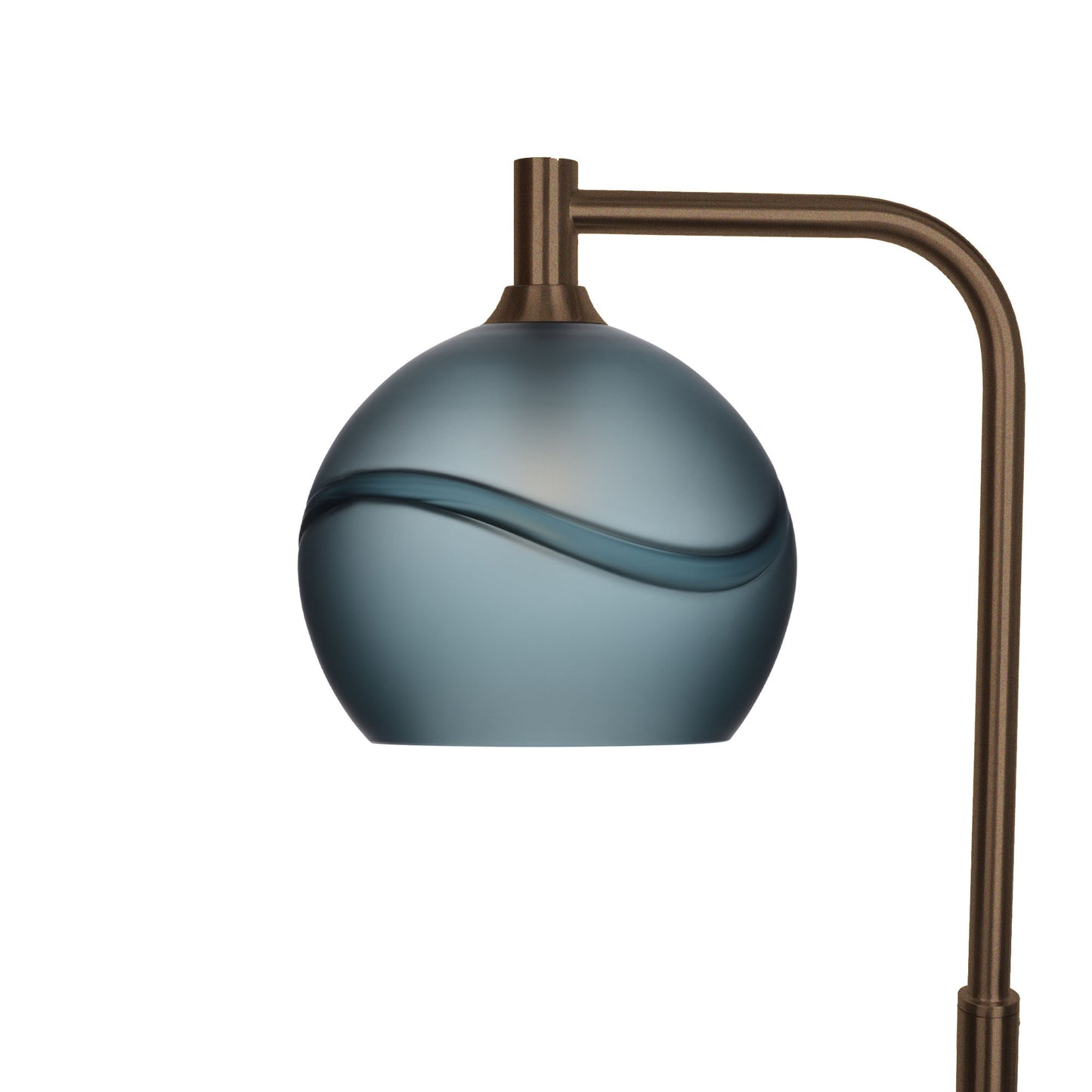 768 Glacial: Floor Lamp-Glass-Bicycle Glass Co - Hotshop-Slate Gray-Antique Bronze-Bicycle Glass Co