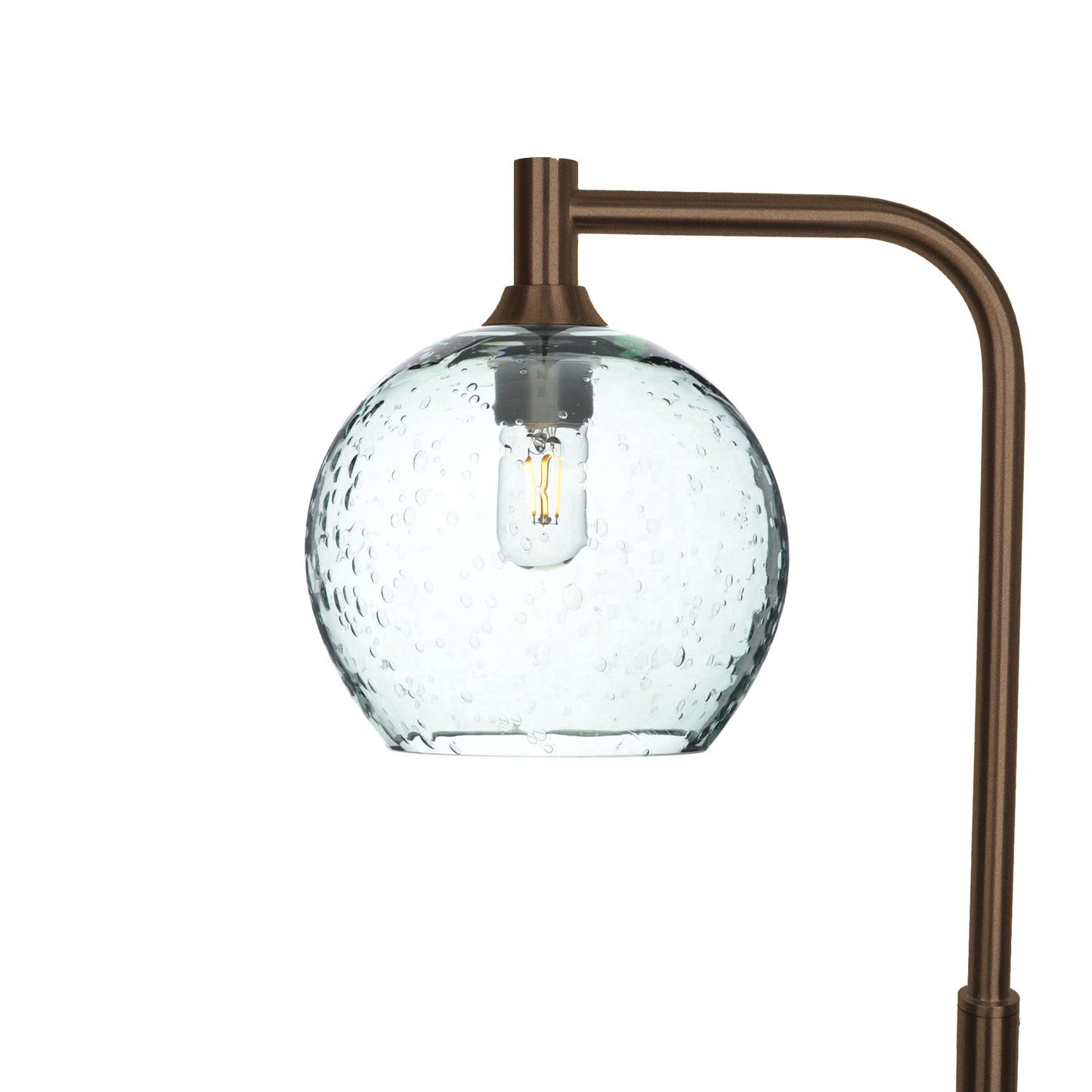 768 Lunar: Floor Lamp-Glass-Bicycle Glass Co - Hotshop-Eco Clear-Antique Bronze-Bicycle Glass Co