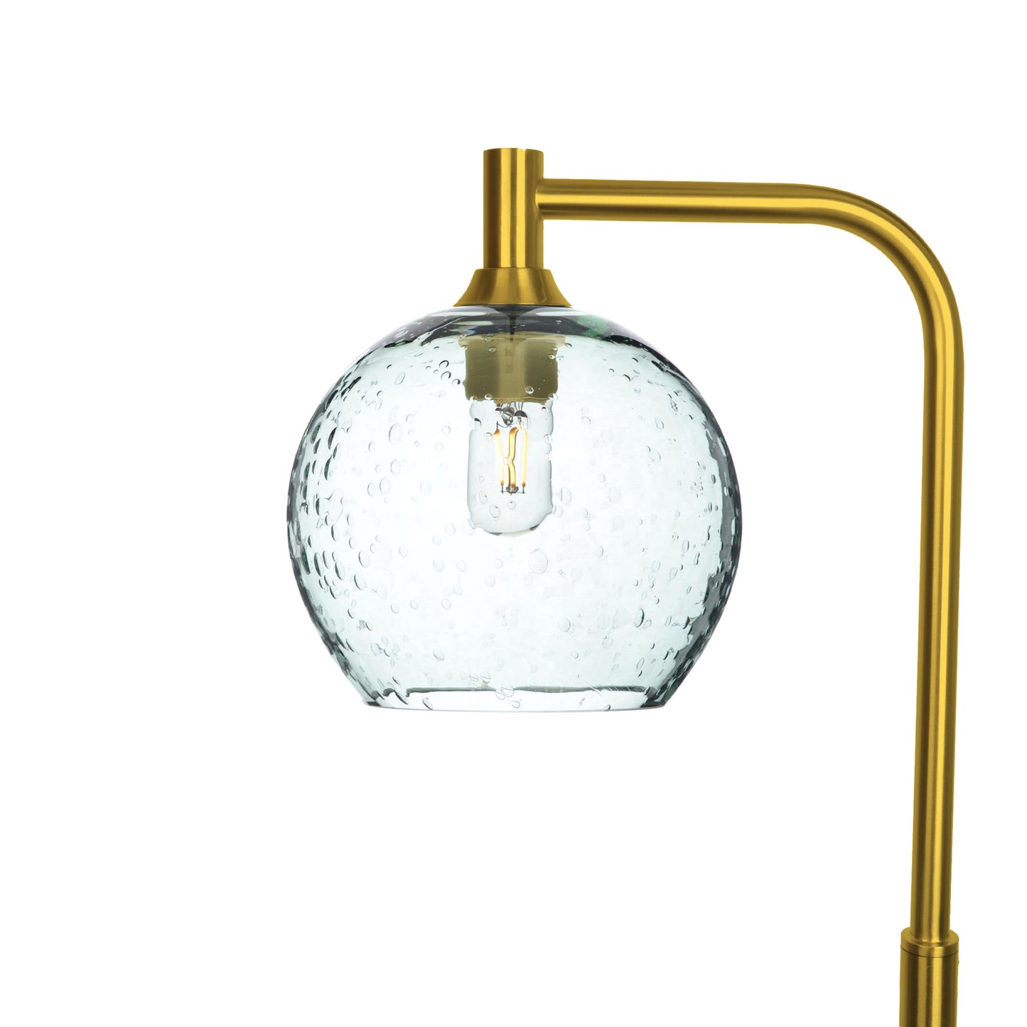 768 Lunar: Floor Lamp-Glass-Bicycle Glass Co - Hotshop-Eco Clear-Polished Brass-Bicycle Glass Co