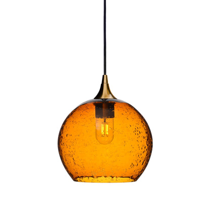 768 Lunar: Single Pendant Light-Glass-Bicycle Glass Co - Hotshop-Harvest Gold-Polished Brass-Bicycle Glass Co