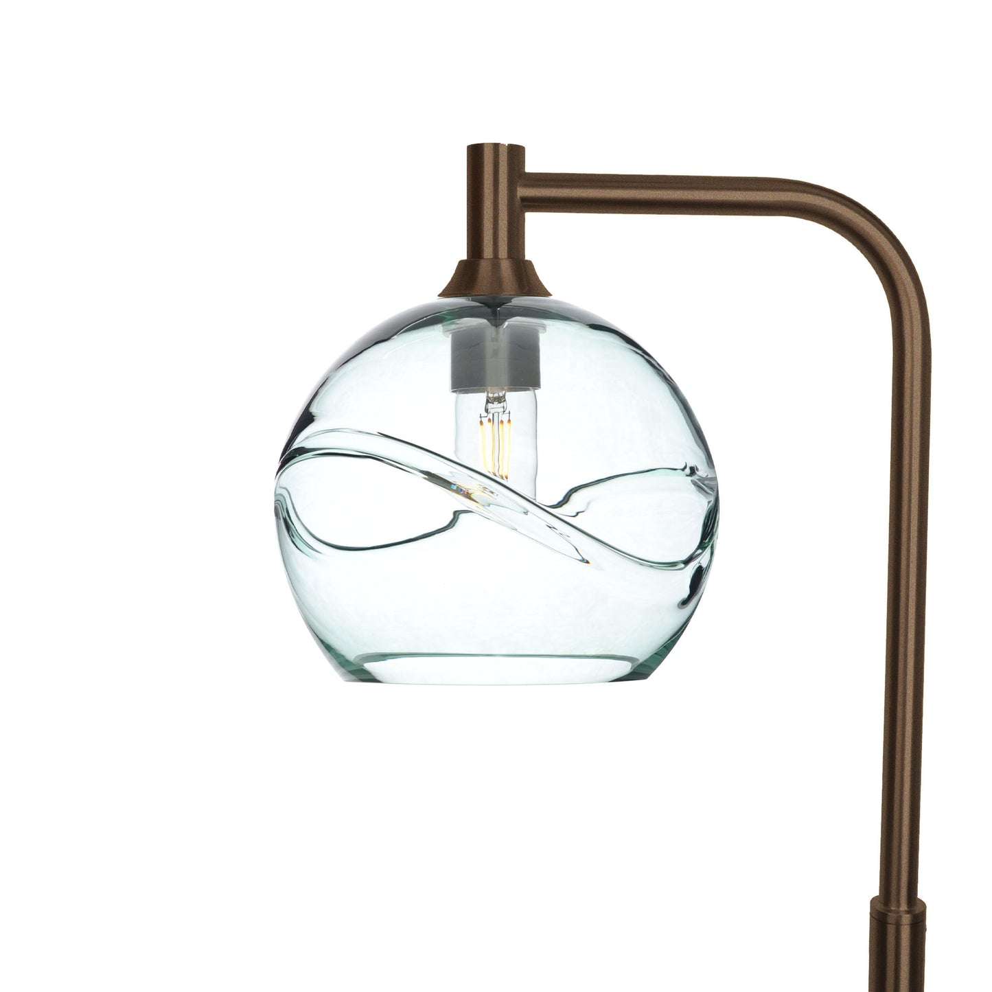 768 Swell: Floor Lamp-Glass-Bicycle Glass Co - Hotshop-Eco Clear-Antique Bronze-Bicycle Glass Co