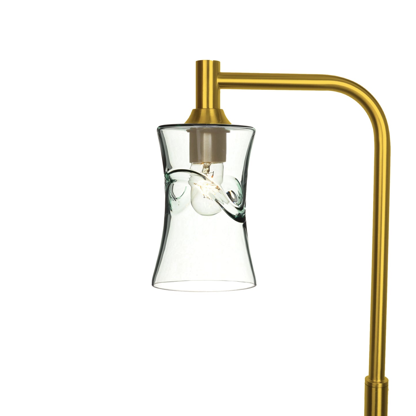 818 Swell: Floor Lamp-Glass-Bicycle Glass Co - Hotshop-Eco Clear-Polished Brass-Bicycle Glass Co