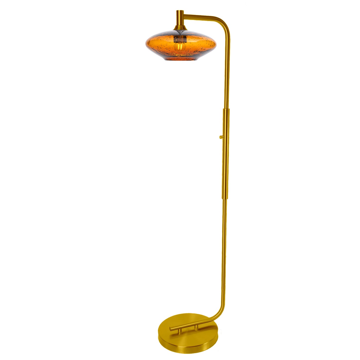 951 Lunar: Floor Lamp-Glass-Bicycle Glass Co - Hotshop-Slate Gray-Brushed Nickel-Bicycle Glass Co