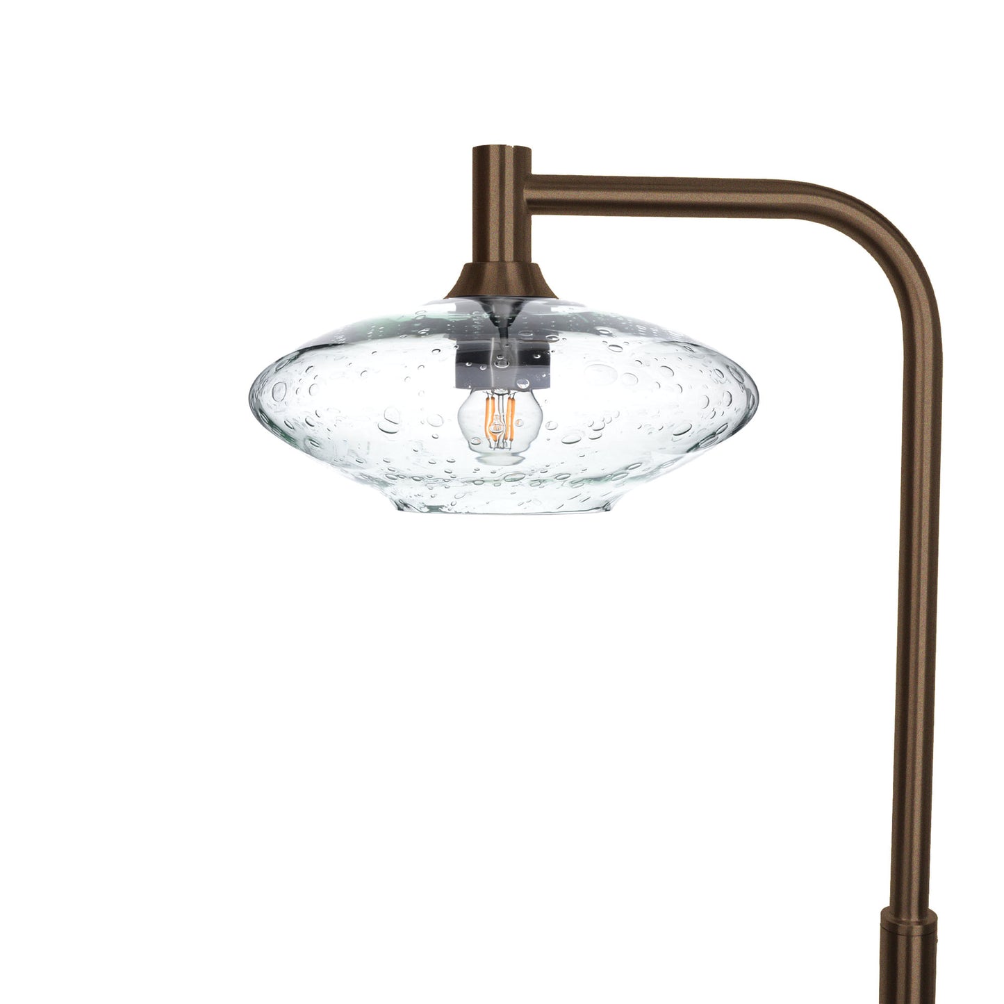 951 Lunar: Floor Lamp-Glass-Bicycle Glass Co - Hotshop-Eco Clear-Antique Bronze-Bicycle Glass Co