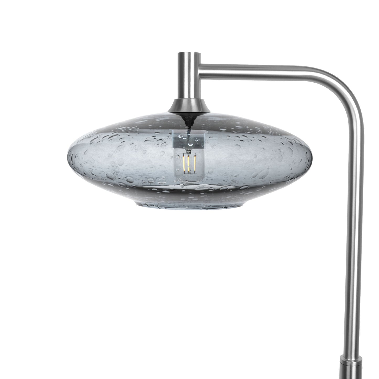 952 Lunar: Floor Lamp-Glass-Bicycle Glass Co - Hotshop-Slate Gray-Brushed Nickel-Bicycle Glass Co