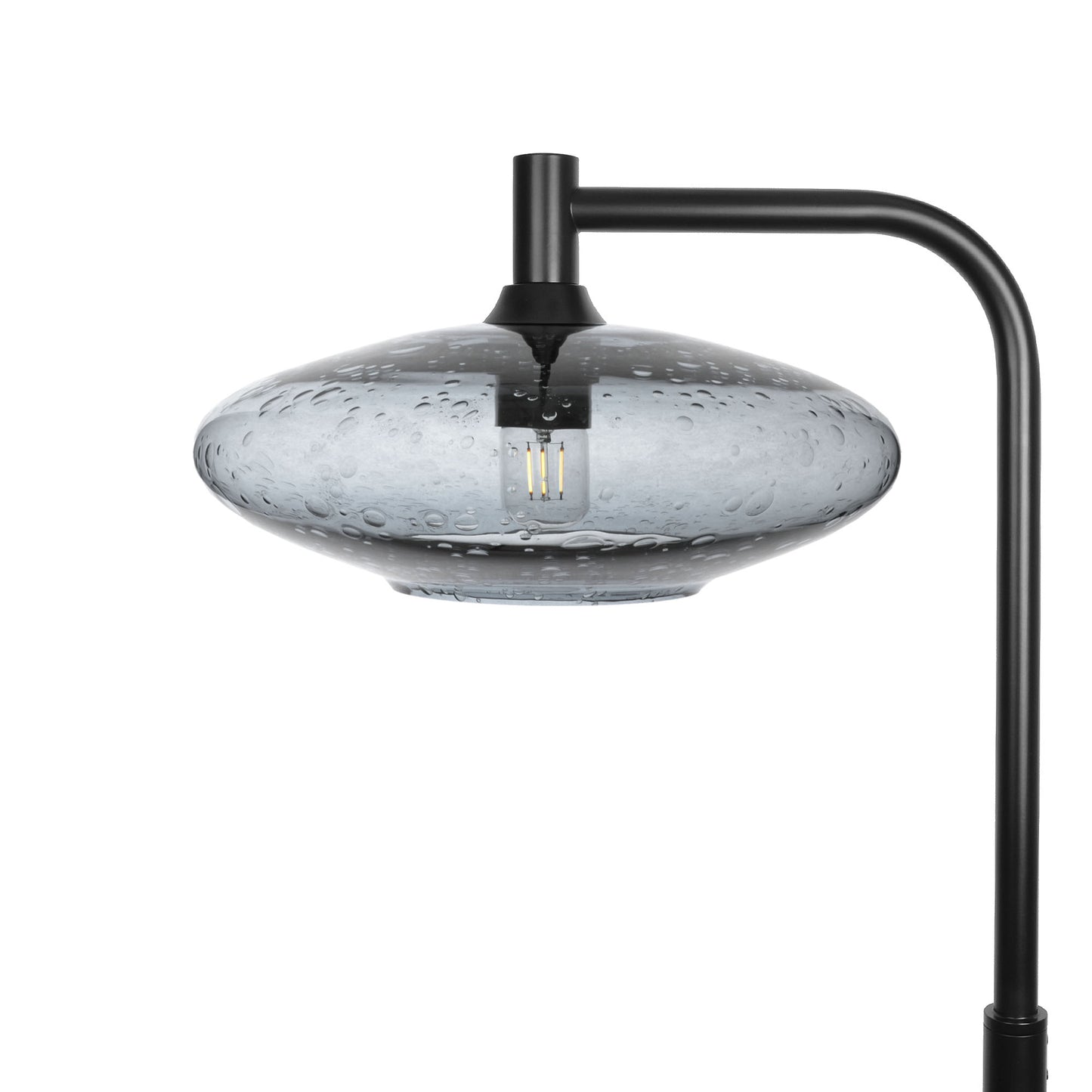 952 Lunar: Floor Lamp-Glass-Bicycle Glass Co - Hotshop-Slate Gray-Matte Black-Bicycle Glass Co