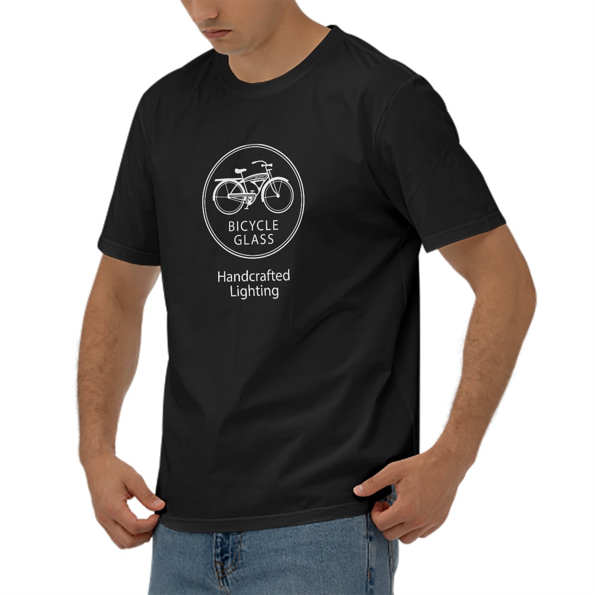 Employee T-Shirts | Black and Dark Heather | Men's Cut-Men's T-shirts-Bicycle Glass Co-Black-S-Bicycle Glass Co