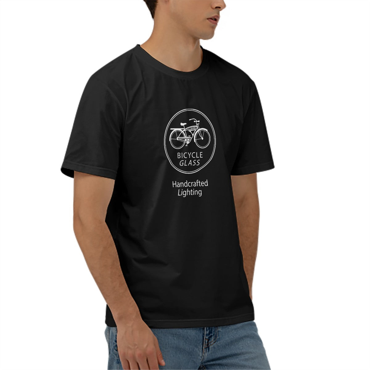 Employee T-Shirts | Black and Dark Heather | Men's Cut-Men's T-shirts-Bicycle Glass Co-Black-S-Bicycle Glass Co