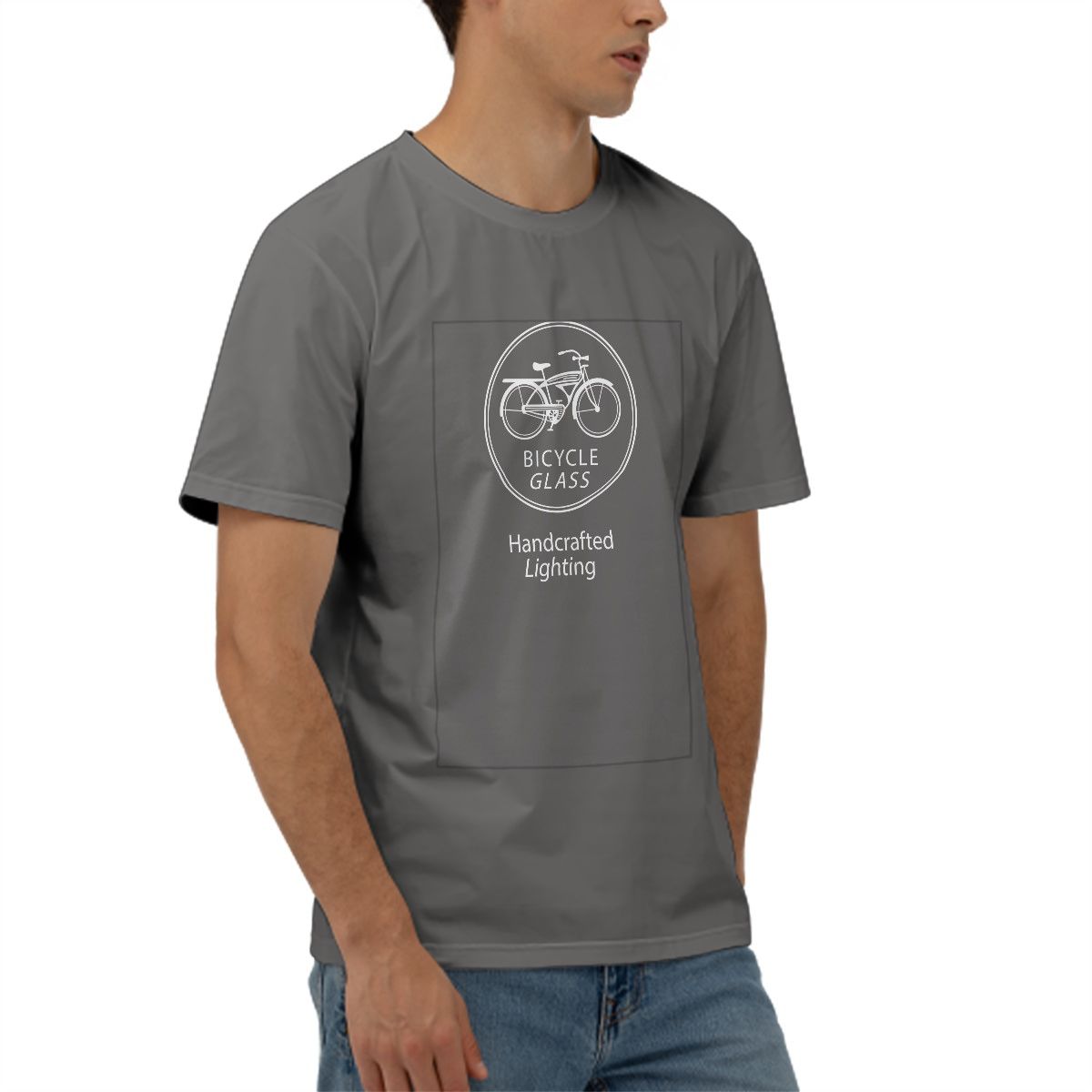 Employee T-Shirts | Black and Dark Heather | Men's Cut-Men's T-shirts-Bicycle Glass Co-Black-S-Bicycle Glass Co