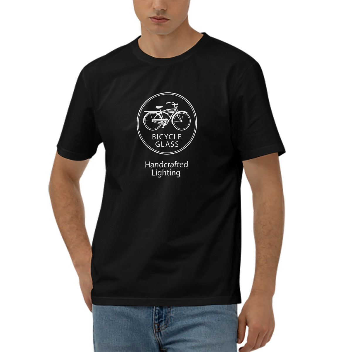 Employee T-Shirts | Black and Dark Heather | Men's Cut-Men's T-shirts-Bicycle Glass Co-Black-S-Bicycle Glass Co