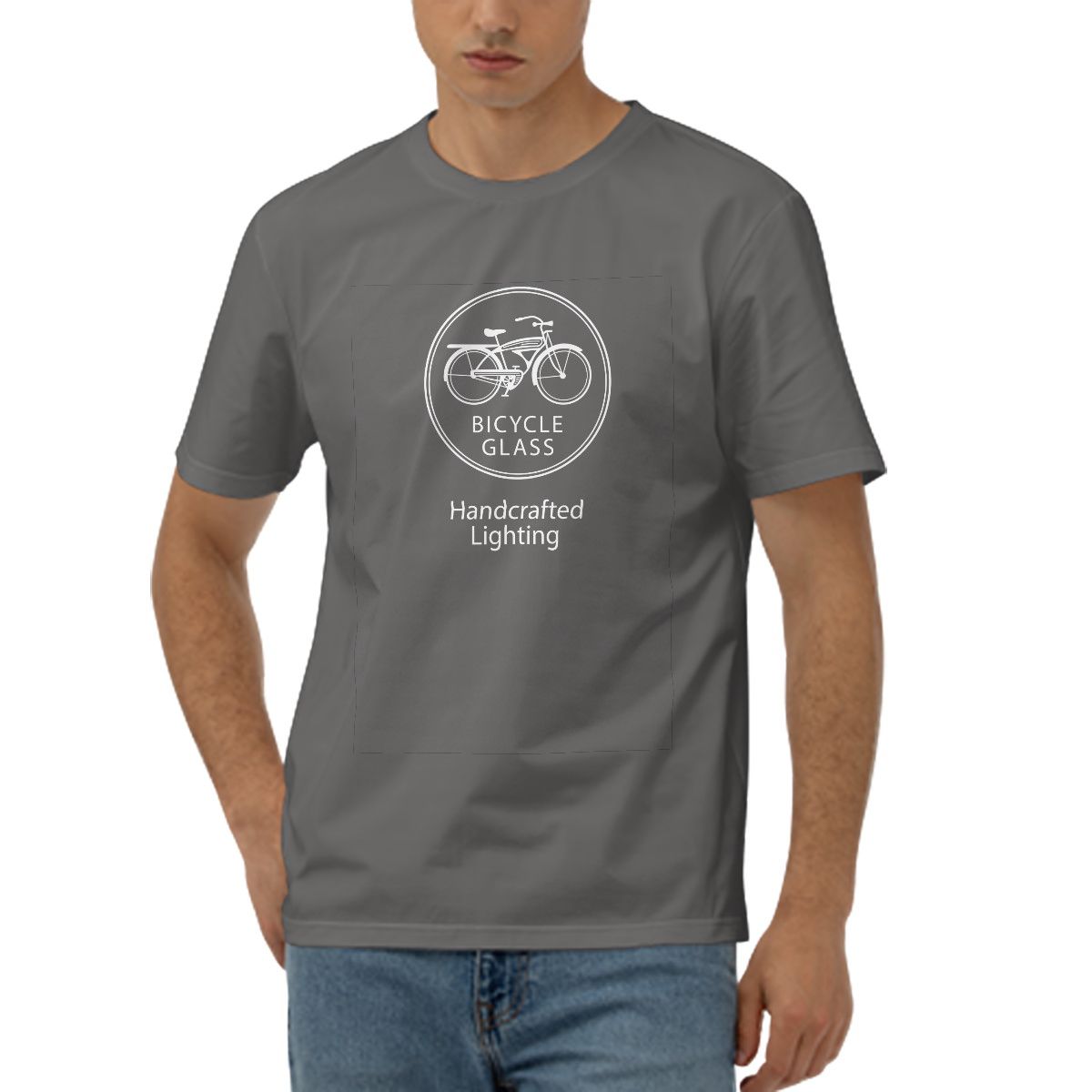 Employee T-Shirts | Black and Dark Heather | Men's Cut-Men's T-shirts-Bicycle Glass Co-Dark Heather-S-Bicycle Glass Co