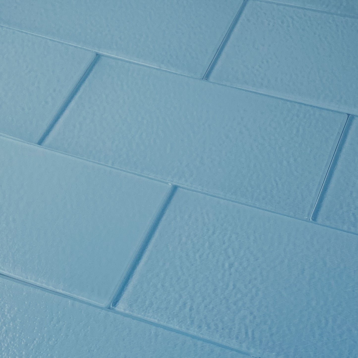 GLASS TILE - Sample-Tile-Bicycle Glass Co-Sky Blue-Stippled-3x6-Bicycle Glass Co
