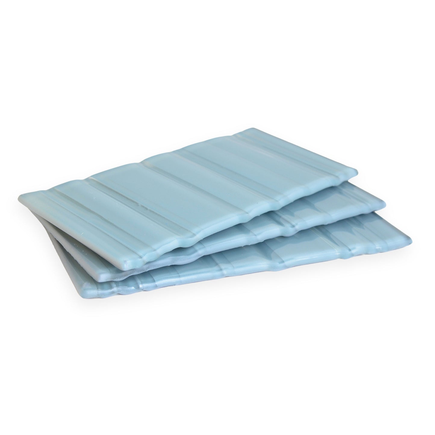 GLASS TILE - Ripple-Tile-Bicycle Glass Co-3x6-Sea Green-Bicycle Glass Co