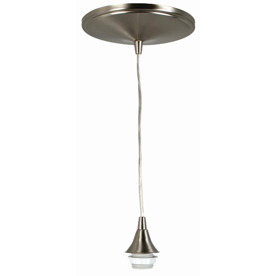 Recessed Light Conversion Hardware-Hardware-Bicycle Glass Co-Brushed Nickel-Hang Straight-Standard 5ft-Bicycle Glass Co