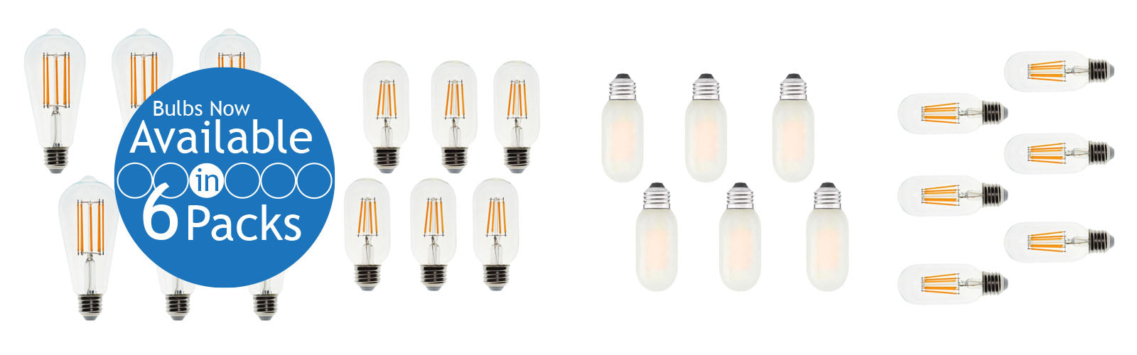 Bulbs now available in 6 packs