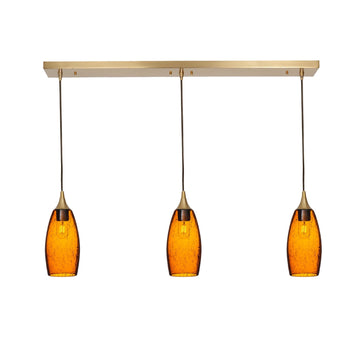 Polished Brass - 4ft Cord / Lunar / Golden Amber