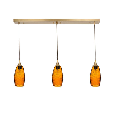 Polished Brass - 4ft Cord / Spun / Golden Amber