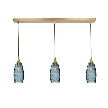 Polished Brass - 4ft Cord / Spun / Slate Gray