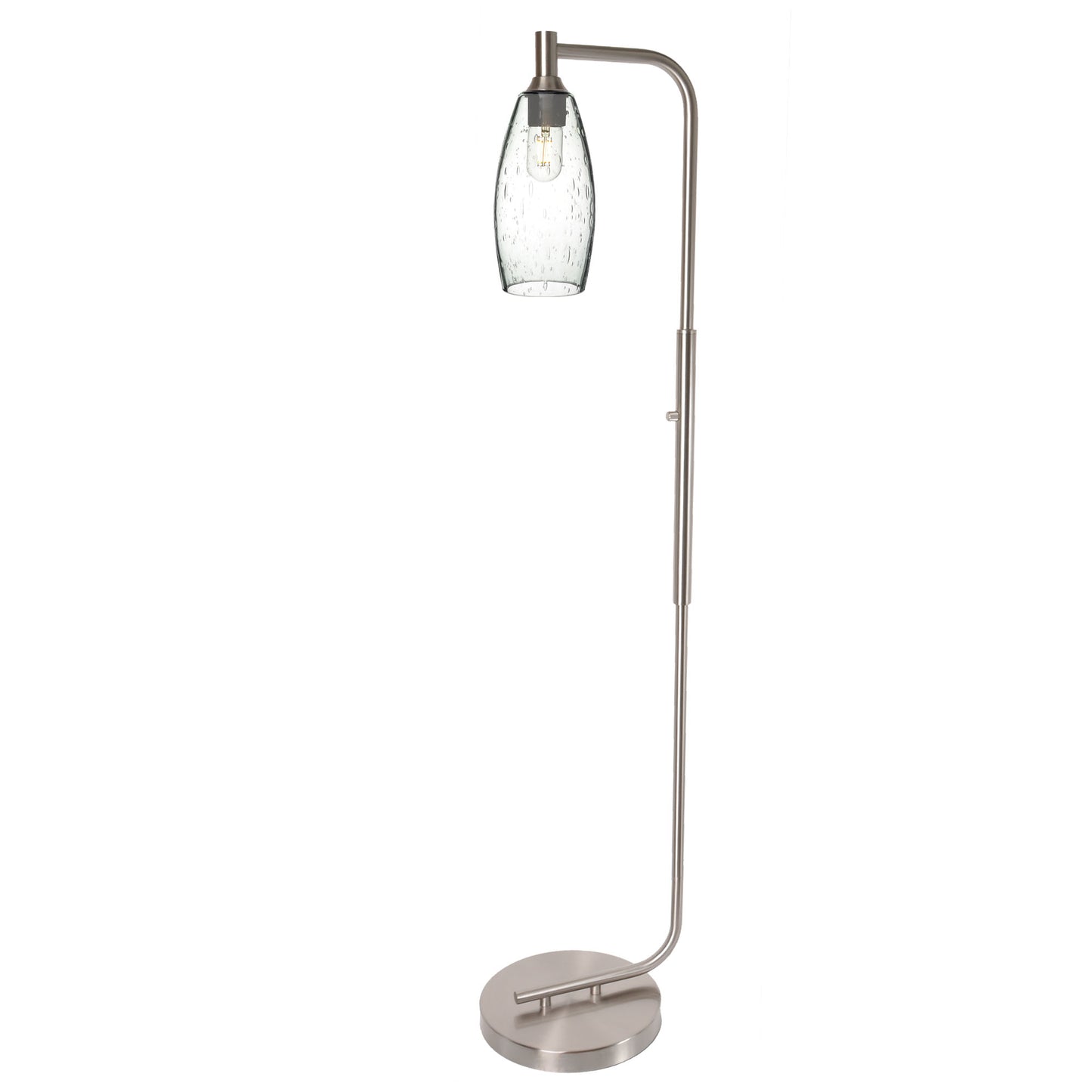 147 Floor Lamp-Bicycle Glass Co-Lunar-Steel Blue-Brushed Nickel-Bicycle Glass Co