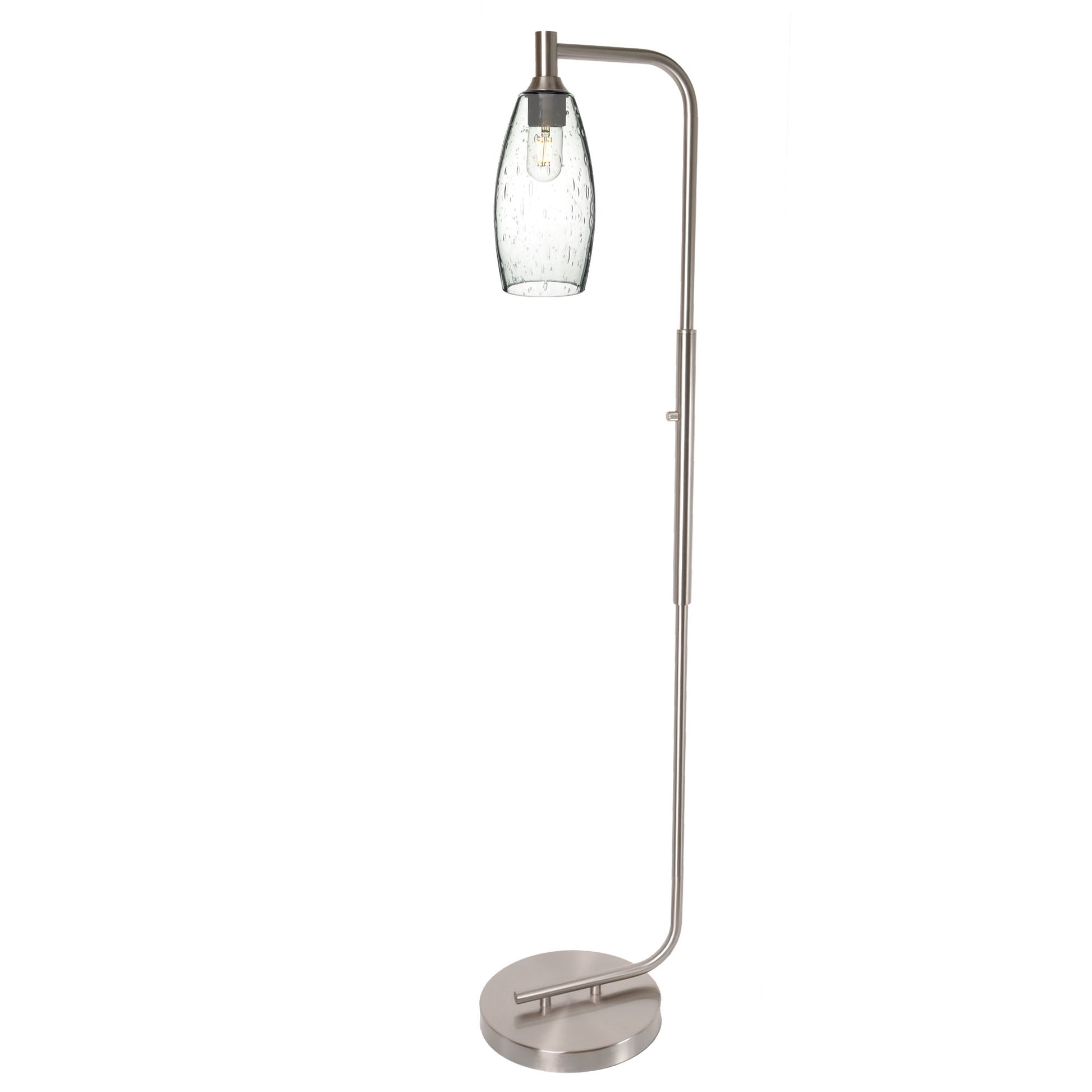 147 Floor Lamp-Bicycle Glass Co-Lunar-Steel Blue-Brushed Nickel-Bicycle Glass Co