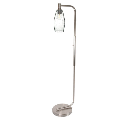 147 Floor Lamp-Bicycle Glass Co-Lunar-Steel Blue-Brushed Nickel-Bicycle Glass Co