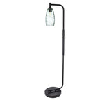 147 Floor Lamp-Bicycle Glass Co-Lunar-Steel Blue-Brushed Nickel-Bicycle Glass Co
