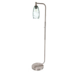 147 Floor Lamp-Bicycle Glass Co-Lunar-Steel Blue-Brushed Nickel-Bicycle Glass Co