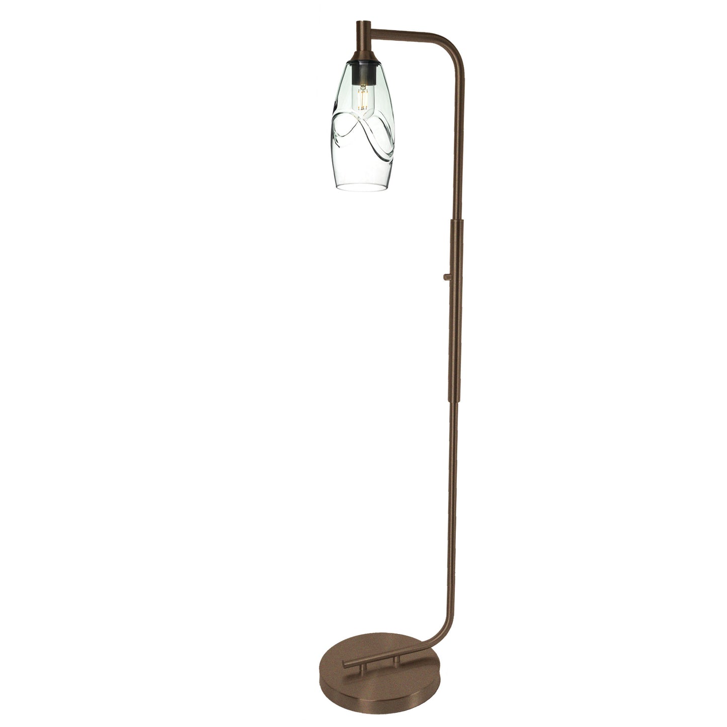 147 Floor Lamp-Bicycle Glass Co-Lunar-Steel Blue-Brushed Nickel-Bicycle Glass Co