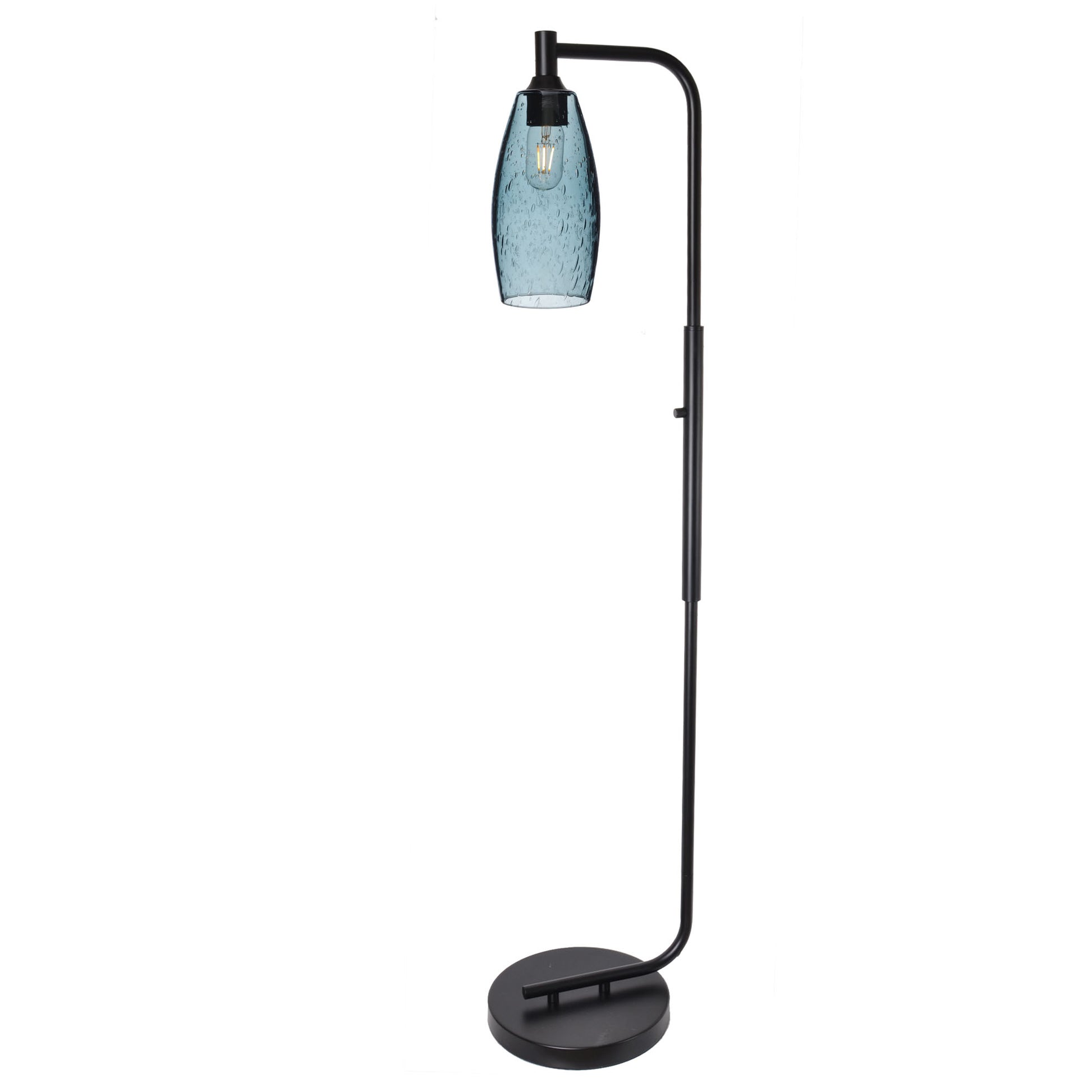 147 Floor Lamp-Bicycle Glass Co-Lunar-Steel Blue-Brushed Nickel-Bicycle Glass Co