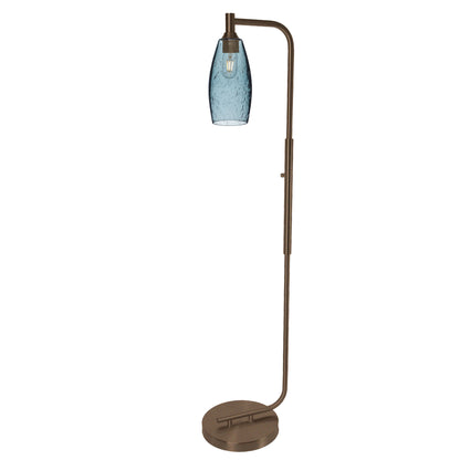 147 Floor Lamp-Bicycle Glass Co-Lunar-Steel Blue-Brushed Nickel-Bicycle Glass Co