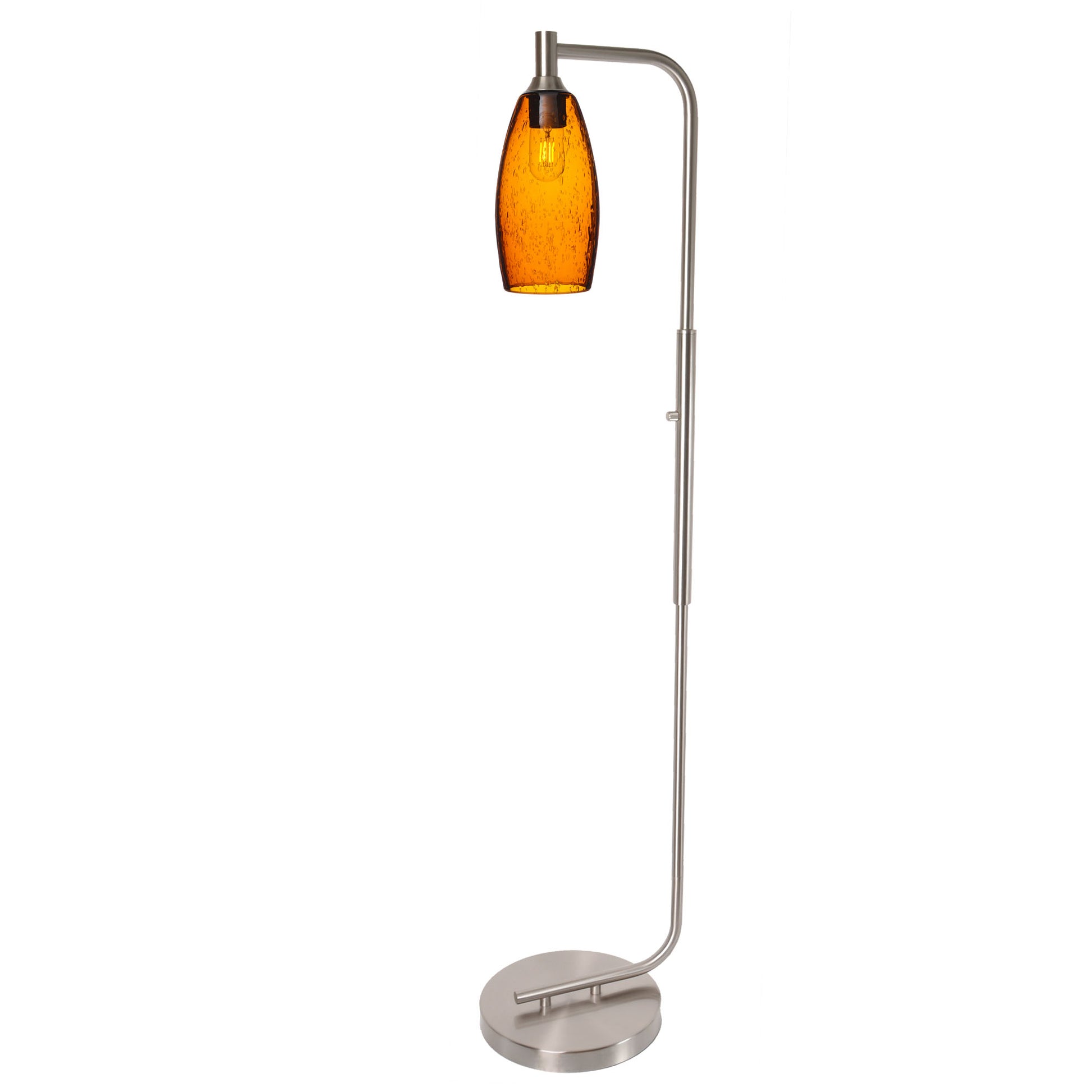 147 Floor Lamp-Bicycle Glass Co-Lunar-Steel Blue-Brushed Nickel-Bicycle Glass Co