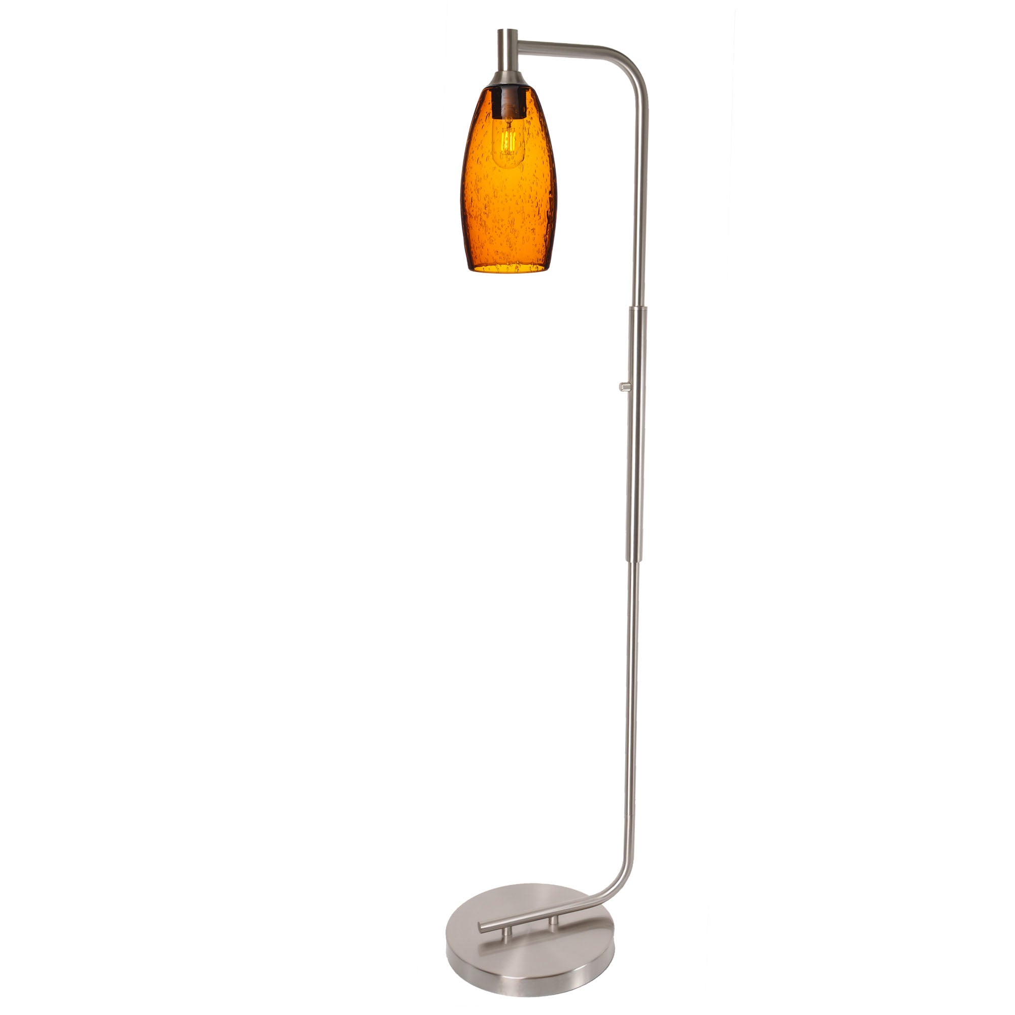 147 Floor Lamp-Bicycle Glass Co-Lunar-Steel Blue-Brushed Nickel-Bicycle Glass Co
