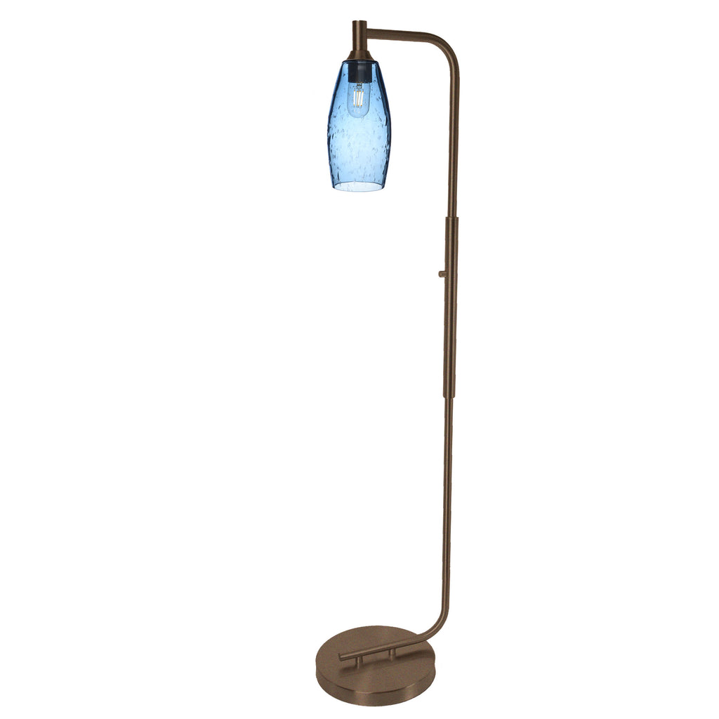 147 Floor Lamp-Bicycle Glass Co-Lunar-Steel Blue-Brushed Nickel-Bicycle Glass Co