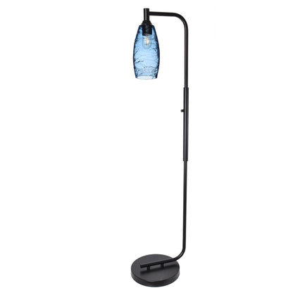 147 Floor Lamp-Bicycle Glass Co-Lunar-Steel Blue-Brushed Nickel-Bicycle Glass Co