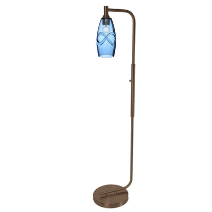 147 Floor Lamp-Bicycle Glass Co-Lunar-Steel Blue-Brushed Nickel-Bicycle Glass Co