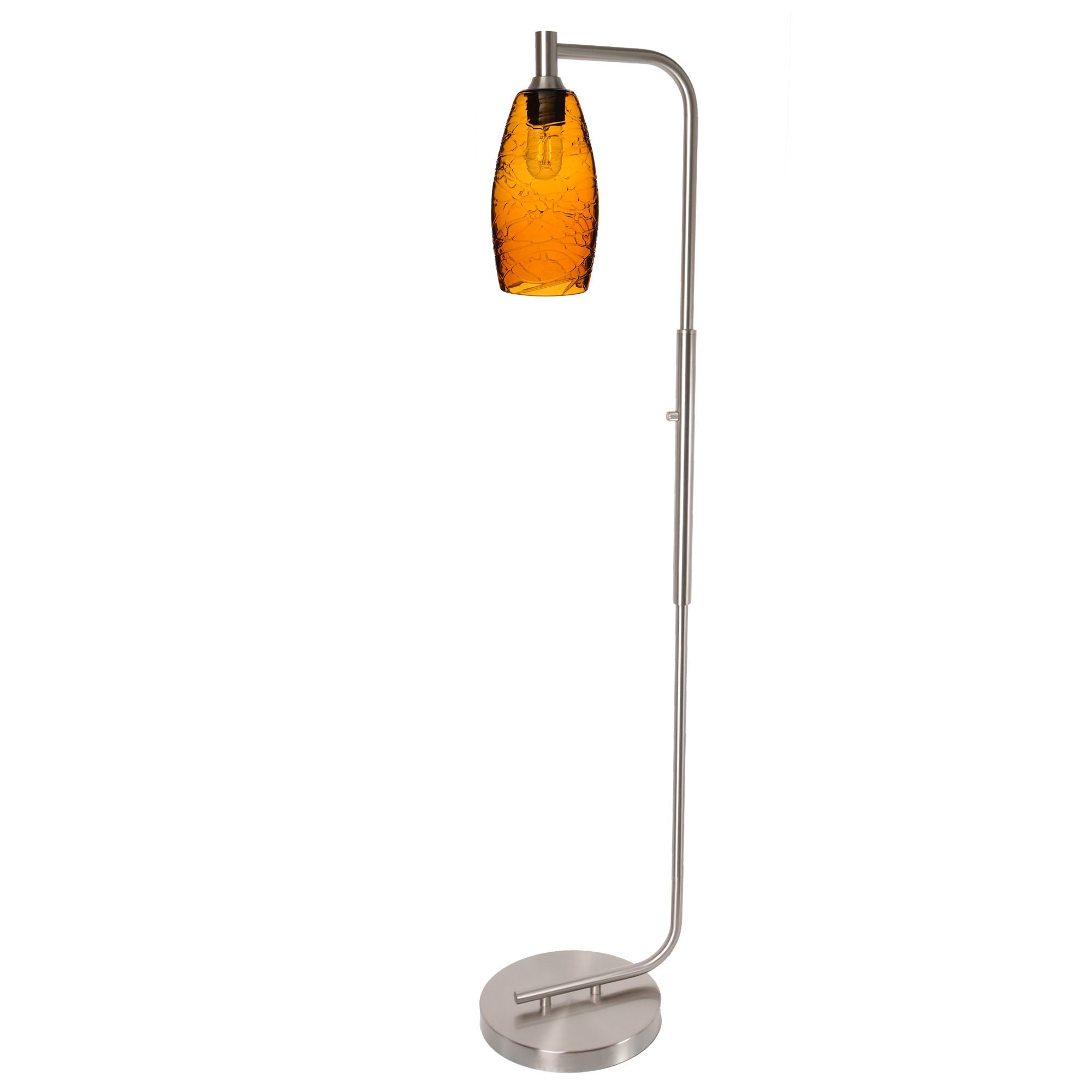 147 Floor Lamp-Bicycle Glass Co-Lunar-Steel Blue-Brushed Nickel-Bicycle Glass Co