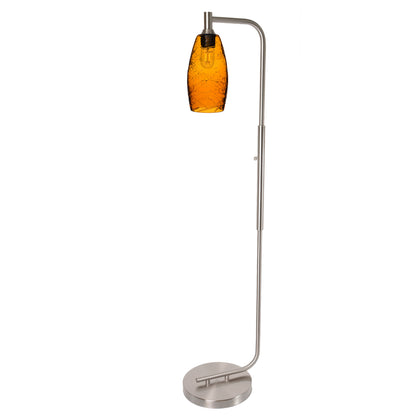 147 Floor Lamp-Bicycle Glass Co-Lunar-Steel Blue-Brushed Nickel-Bicycle Glass Co