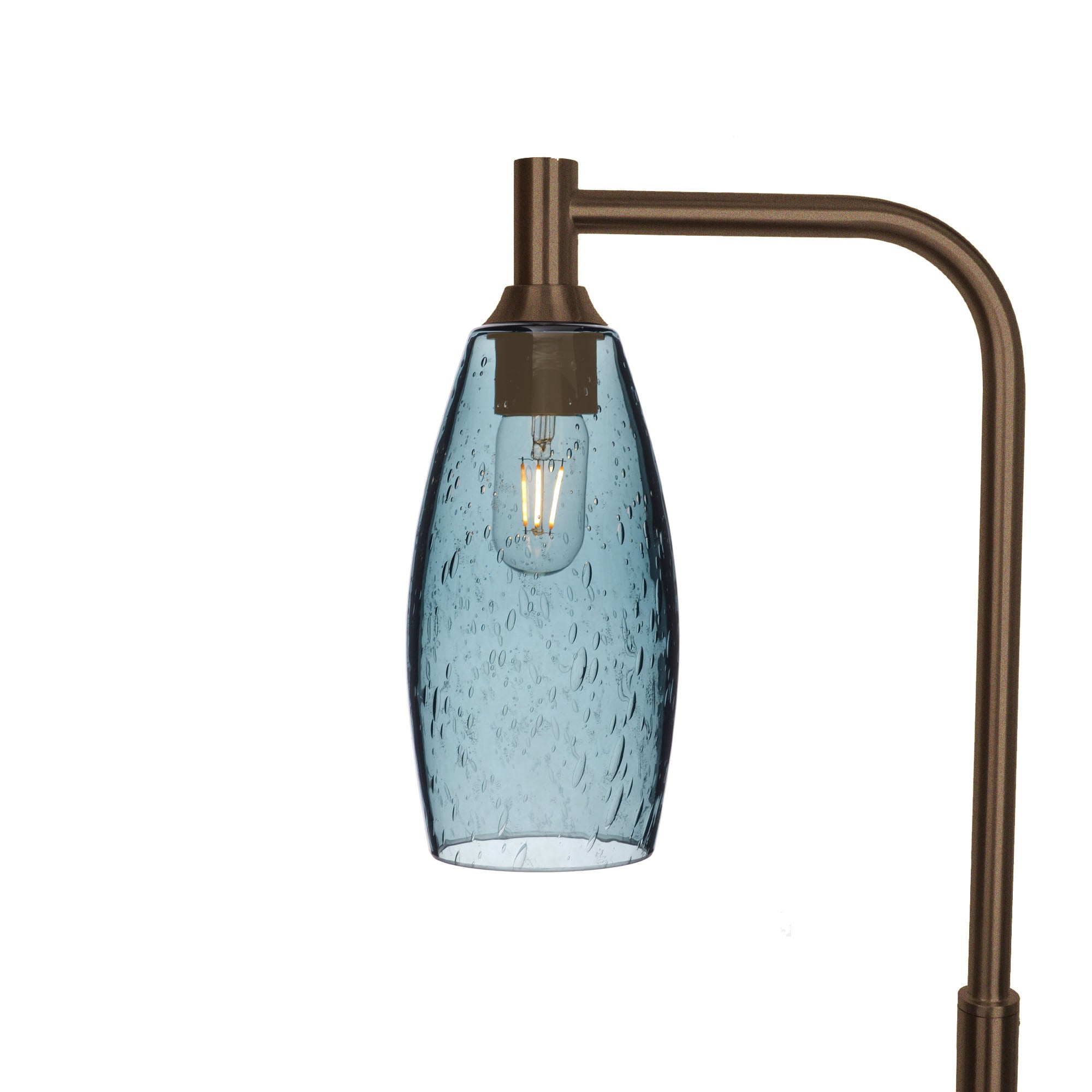 147 Floor Lamp-Bicycle Glass Co-Lunar-Slate Gray-Antique Bronze-Bicycle Glass Co